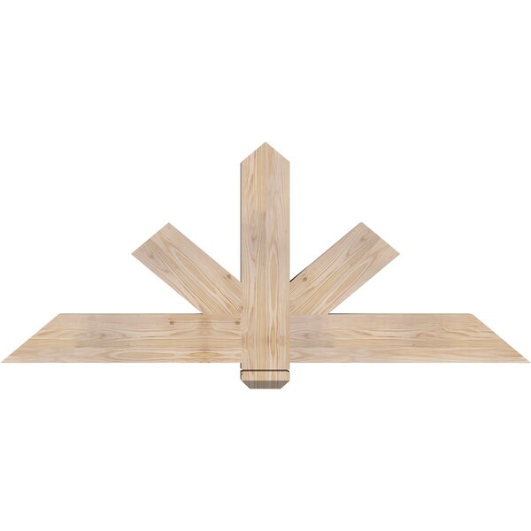 Ekena Millwork Kennewick Smooth Timber Gable Bracket, Douglas Fir, 60"W x 25"H x 3 1/2"D x 5 1/2"F, 10/12 Pitch GBW060X25X0406KEN00SDF - main